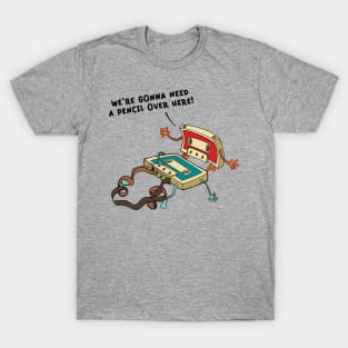 Vintage Cassette Tape and Pencil Joke T-Shirt